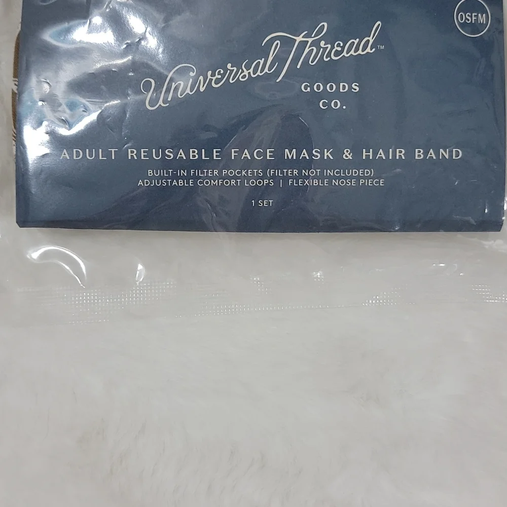 Universal Thread Ruffle Reuseable Face Mask & Hair Band